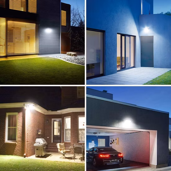 Dekra CB CE одобрено Высокое качество IP65 50 Вт Наружное освещение Мощный водонепроницаемый садовый двор Три охранных фонаря 50 Вт 100 Вт 200 Вт Светодиодный прожектор